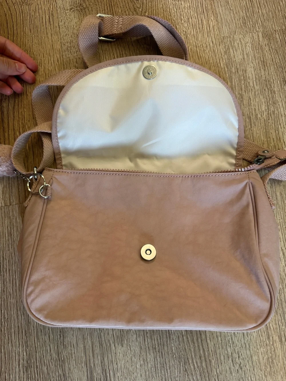 Kipling Sabian Blush Pink Crossbody Bag with Charm